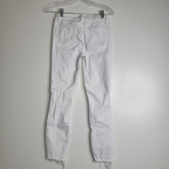 ANTHROPOLOGIE PAIGE Verdugo Crop white skinny jeans Size 25 distressed - Picture 8 of 10